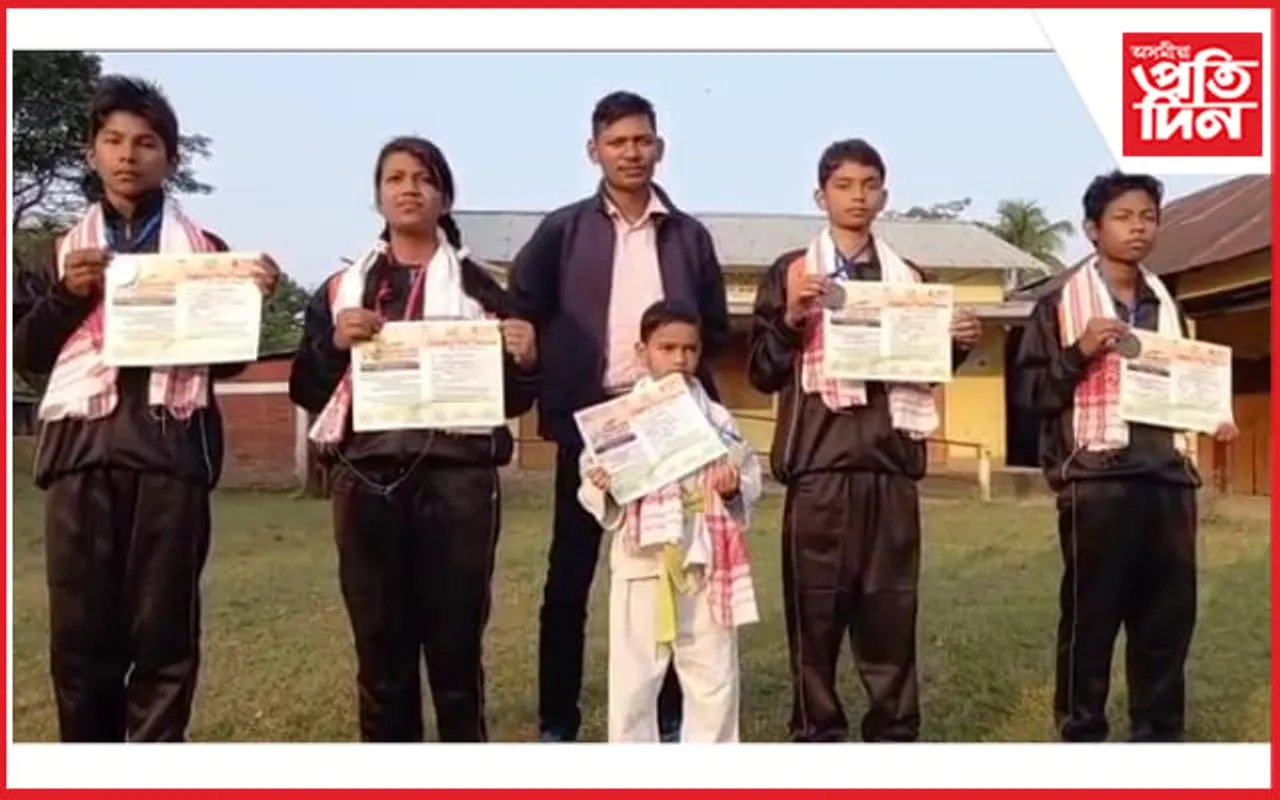 ৰাষ্ট্ৰীয় টাইকোৱাণ্ড চেম্পিয়নশ্বিপত উজিল কলিয়াবৰৰ ৫ খেলুৱৈঃ পঞ্চী হাজৰিকাৰ স্বৰ্ণ লাভ…