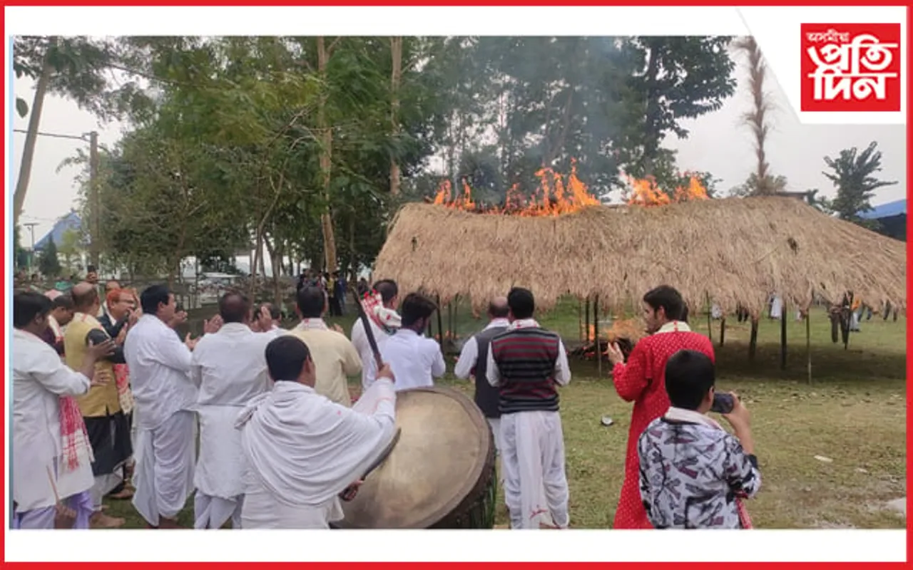 বটদ্ৰৱাত সত্ৰীয়া পৰম্পৰাৰে মাঘ বিহু উদযাপন…
