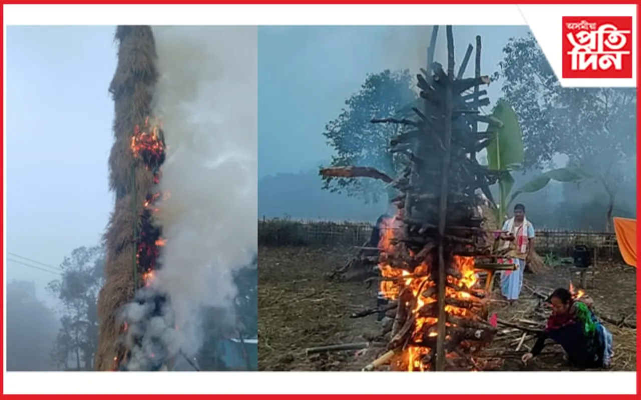 মথুৰাপুৰত ভোগালীৰ উল্লাসঃ অসূয়া-অপ্ৰীতি দূৰ কৰি ঐক্য শান্তি কামনাৰে মেজিৰ জুইত আশীষ গ্ৰহণ…