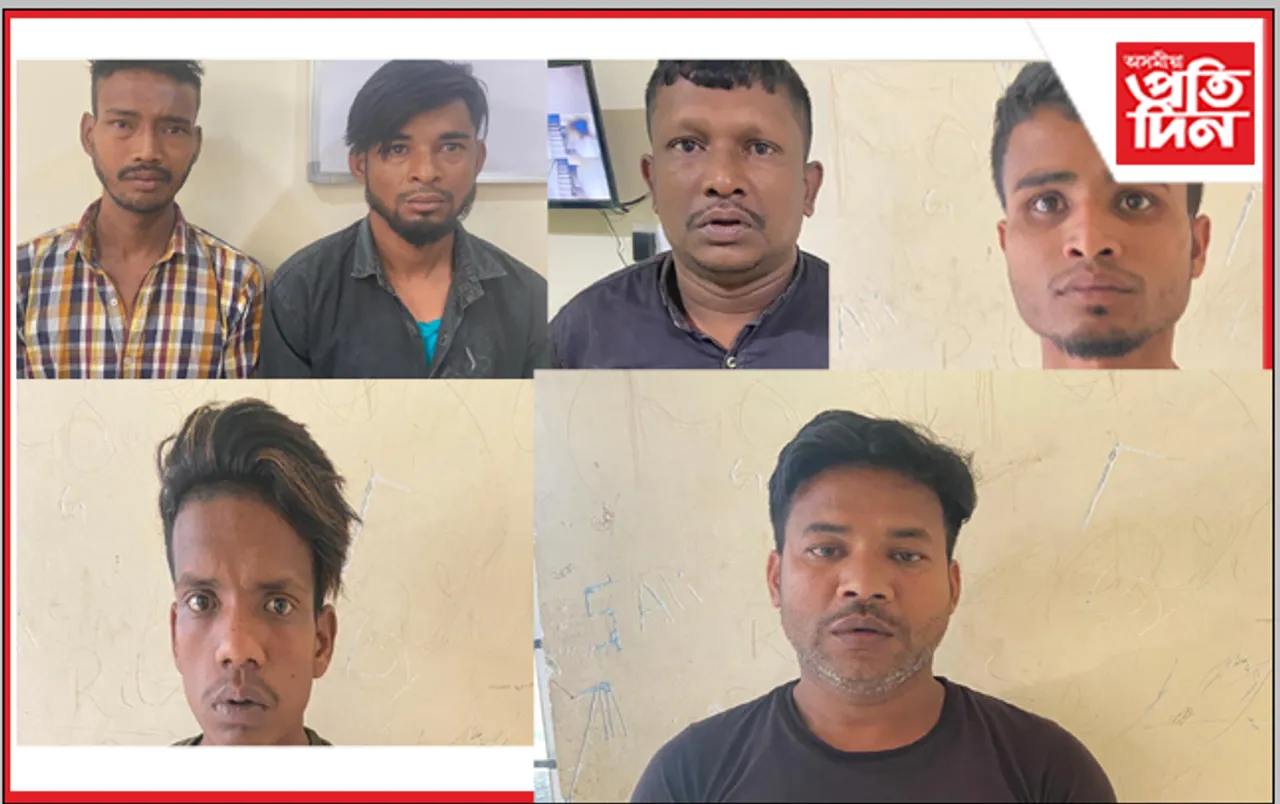 শিৱসাগৰ আৰক্ষীৰ জালত ৭ জনকৈ ডকাইত…