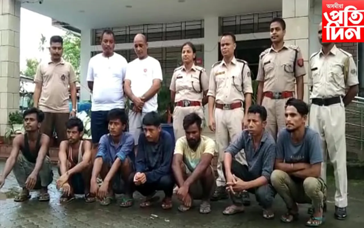 নুমলীগড়ত ড্ৰাগছ সহ ৭ জনক আটক