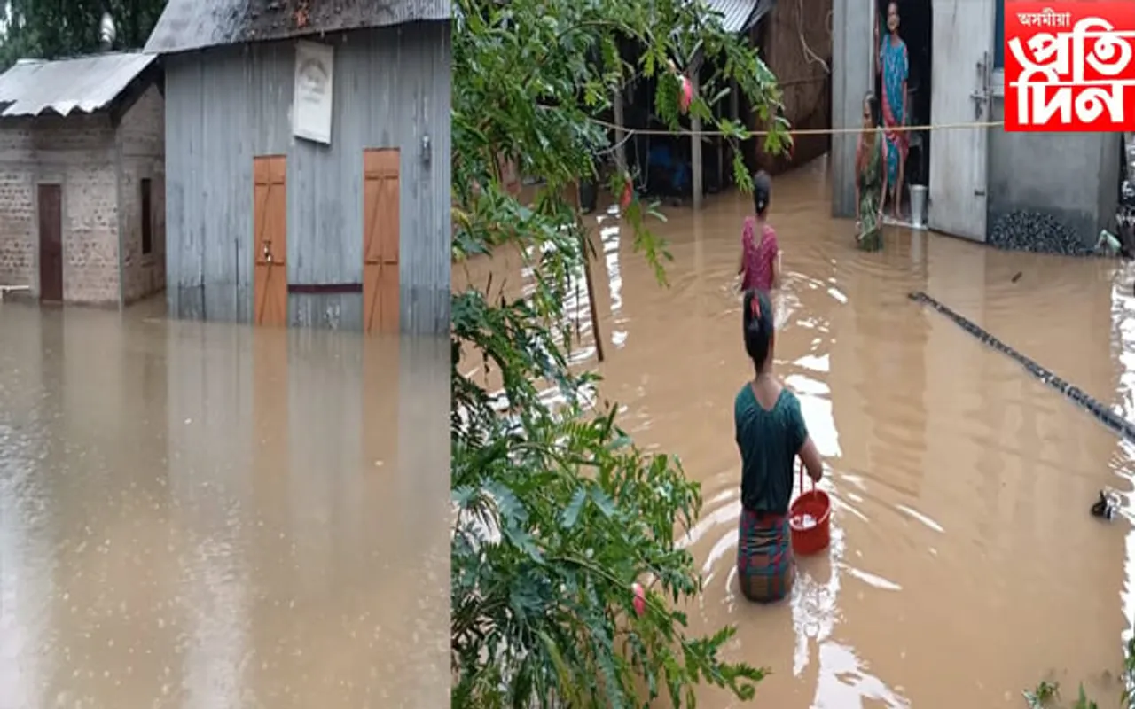 হাটশিঙিমাৰীত দুষ্ট চক্ৰই ১২ কোটি টকীয়া নলা বন্ধ কৰাৰ বাবে প্লাবিত ন ন অঞ্চল