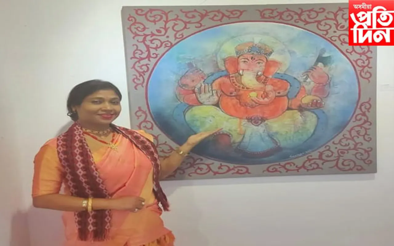 নগাঁৱলৈ গৌৰৱ কঢ়িয়ালে চিত্ৰশিল্পী লক্ষীপ্ৰভাই…