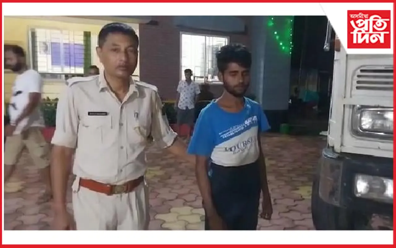 কলিয়াবৰত গৰু ভৰ্তি বাহন জব্দ, চালক আটক
