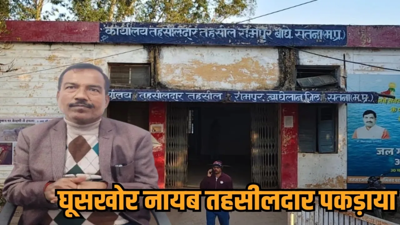 satna lokayukta action rampur baghelan naib tehsildar bribe arrested hindi news zvj