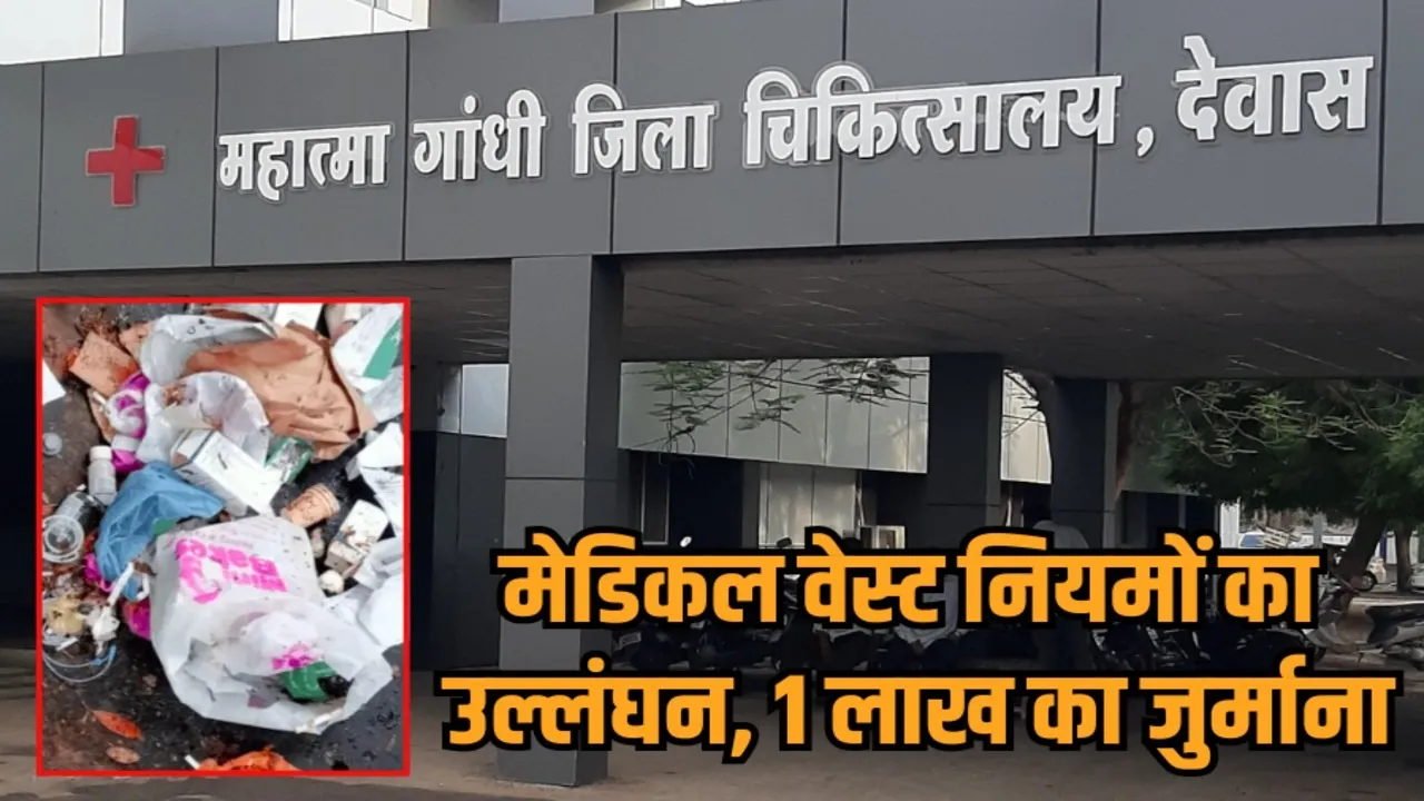 mp dewas mg hospital medical waste violation fine nagar nigam action hindi news zvj