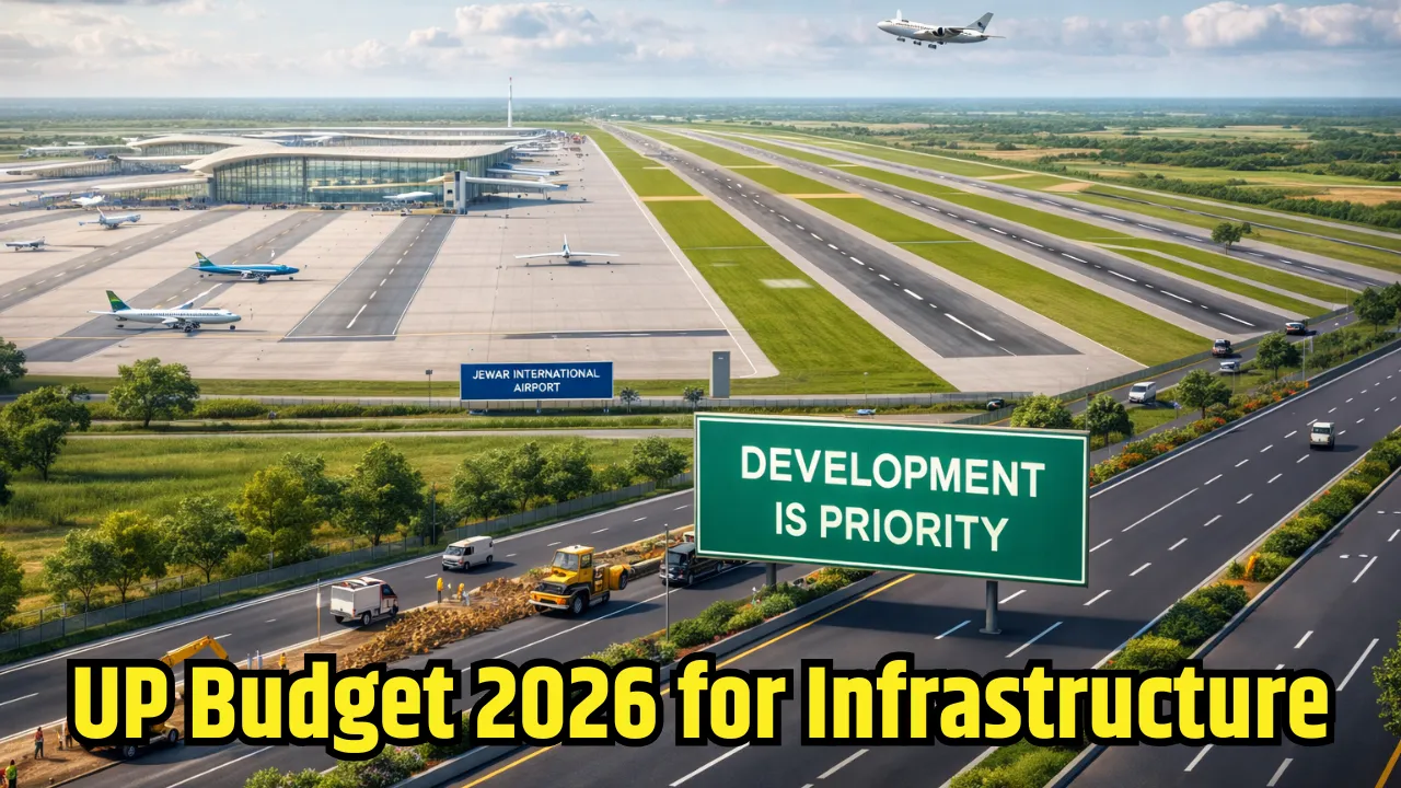 _UP Budget 2026 Noida International Airport 5 runways roads bridges broad scooters for female students 400 crore budget hindi news zxc