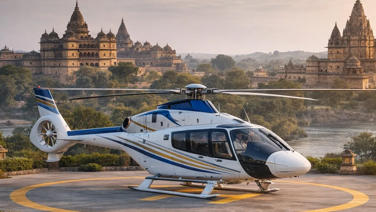 bhopal to Orchha ram raja temple  pm shri halicoper sewa service