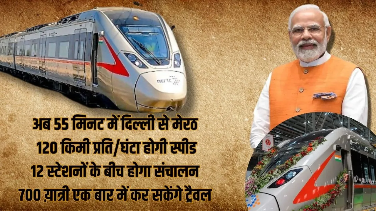 Delhi Meerut Namo Bharat Corridor meerut metro inauguration PM modi sarai kale khan modipuam 82 kmlong hindi zxc