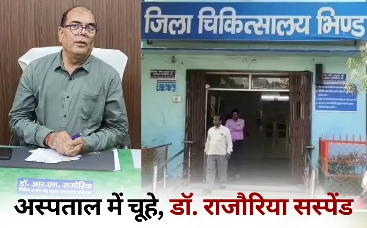 बंसल न्यूज की खबर का असर: भिंड में सिविल सर्जन डॉ. राजोरिया सस्पेंड, ICU में मिले थे चूहे, हेल्थ कमिश्नर ने की कार्रवाई