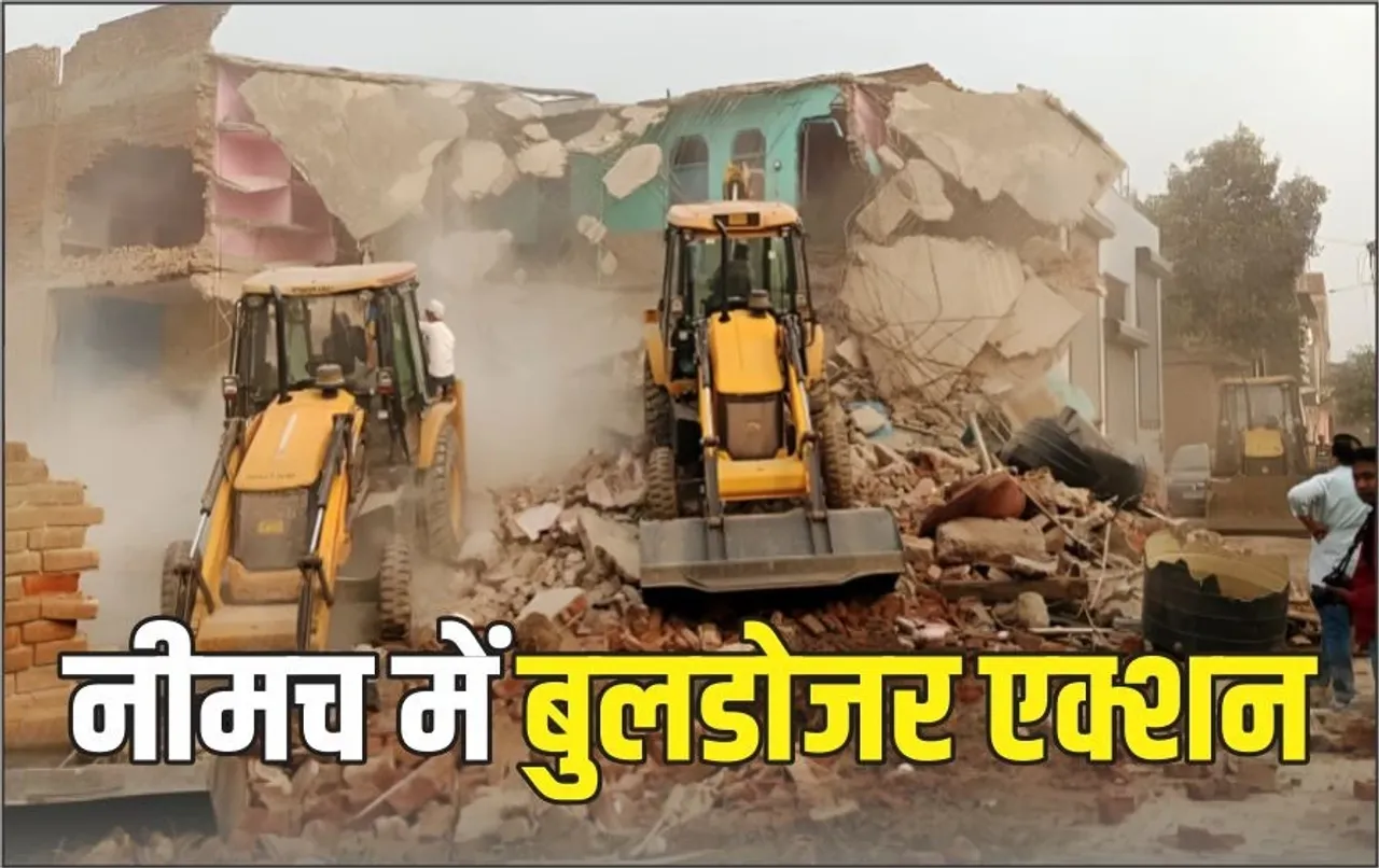 Bulldozer action in Neemuch