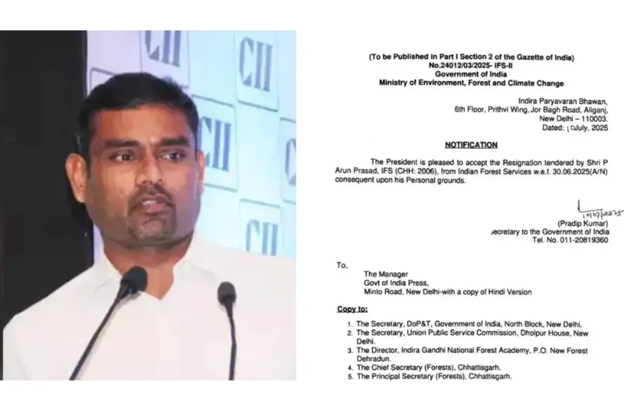 Chhattisgarh IFS officer Arun Prasad resigns