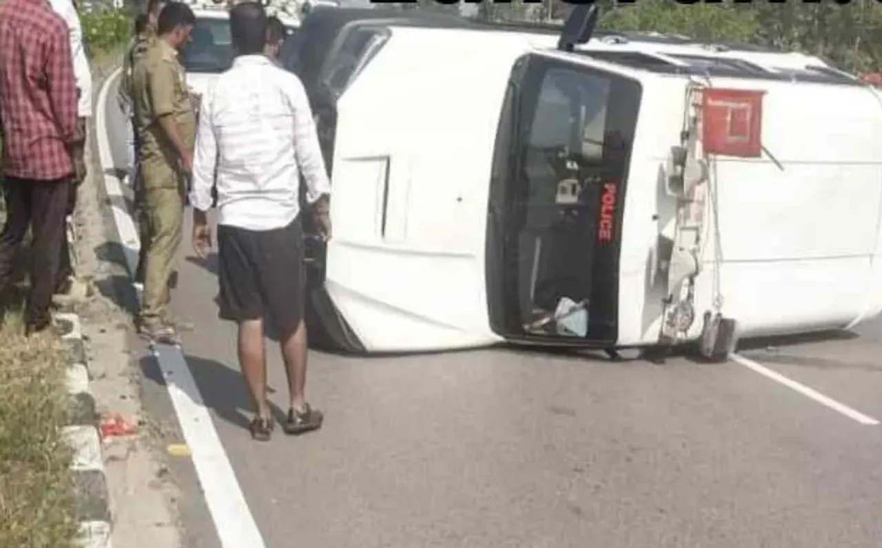 कोरबा में बड़ा हादसा टला: श्रम मंत्री लखनलाल देवांगन के काफिले की स्कॉर्पियो पलटी, ASI और प्रधान आरक्षक घायल