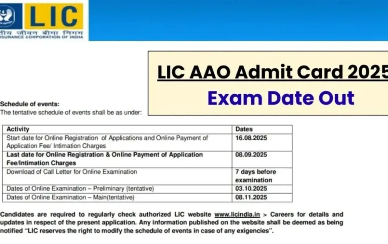 LIC AAO Admit Card 2025 Download Admit Card licindia.in hindi news zxc