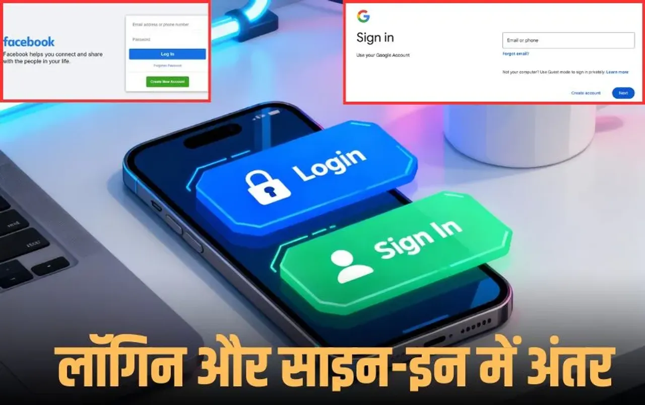 Login vs Sign In Difference: लॉगिन और साइन-इन में फर्क क्या है? जानें टेक्निकल शब्दों का असली मतलब