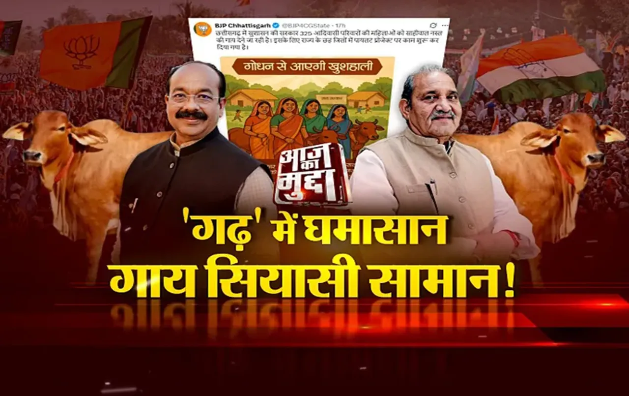 आज का मुद्दा: 'गढ़' में घमासान, गाय सियासी सामान! सरकार आदिवासी महिलाओं को देगी गाय