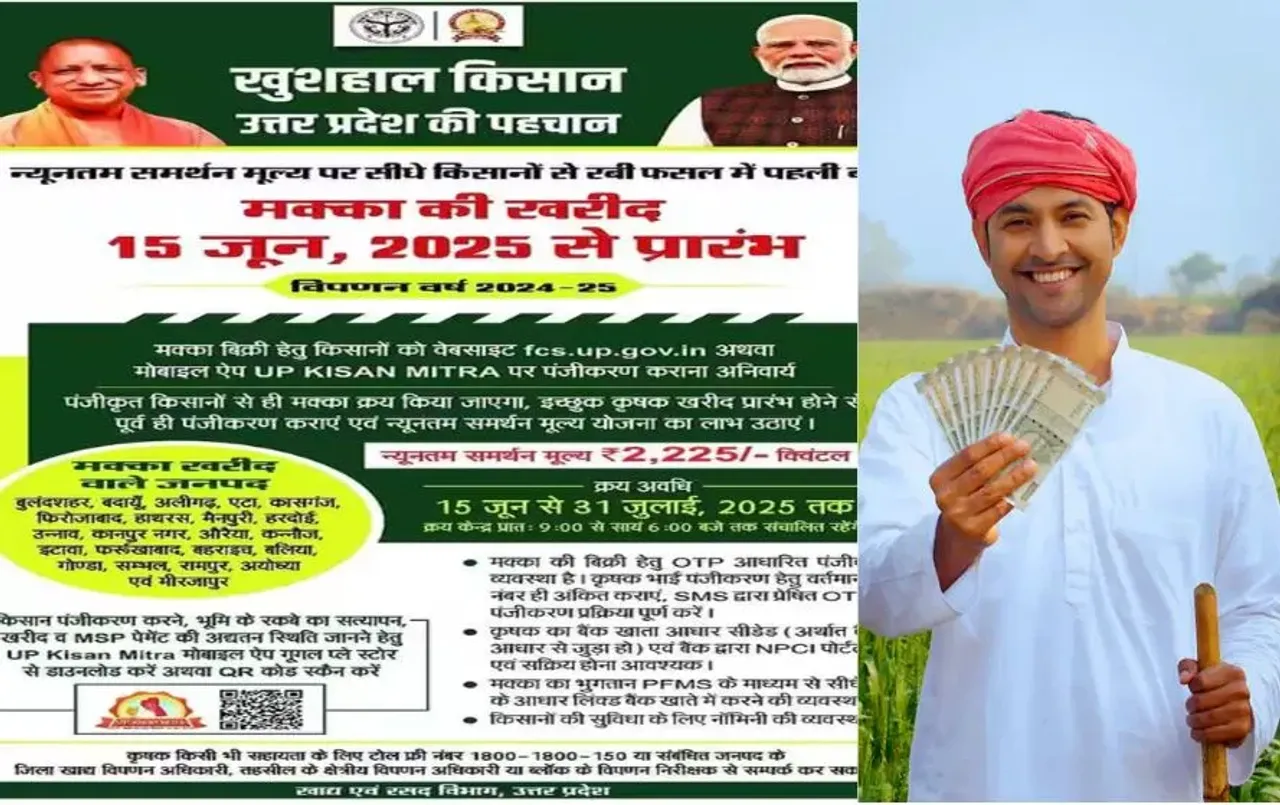 UP Makka Kharidi 2025: यूपी के किसानों के लिए बड़ी खुशखबरी! पहली बार MSP पर मक्का की खरीद शुरू, इतना मिलेगा भाव
