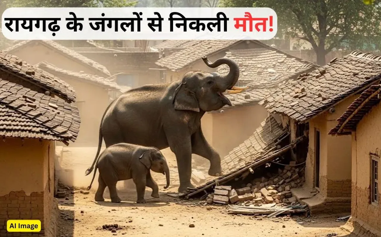 रायगढ़ में हाथी के हमले से 3 ग्रामीणों की दर्दनाक मौत: तीन साल के मासूम को पटक कर मार डाला, कई घरों में की तोड़फोड़