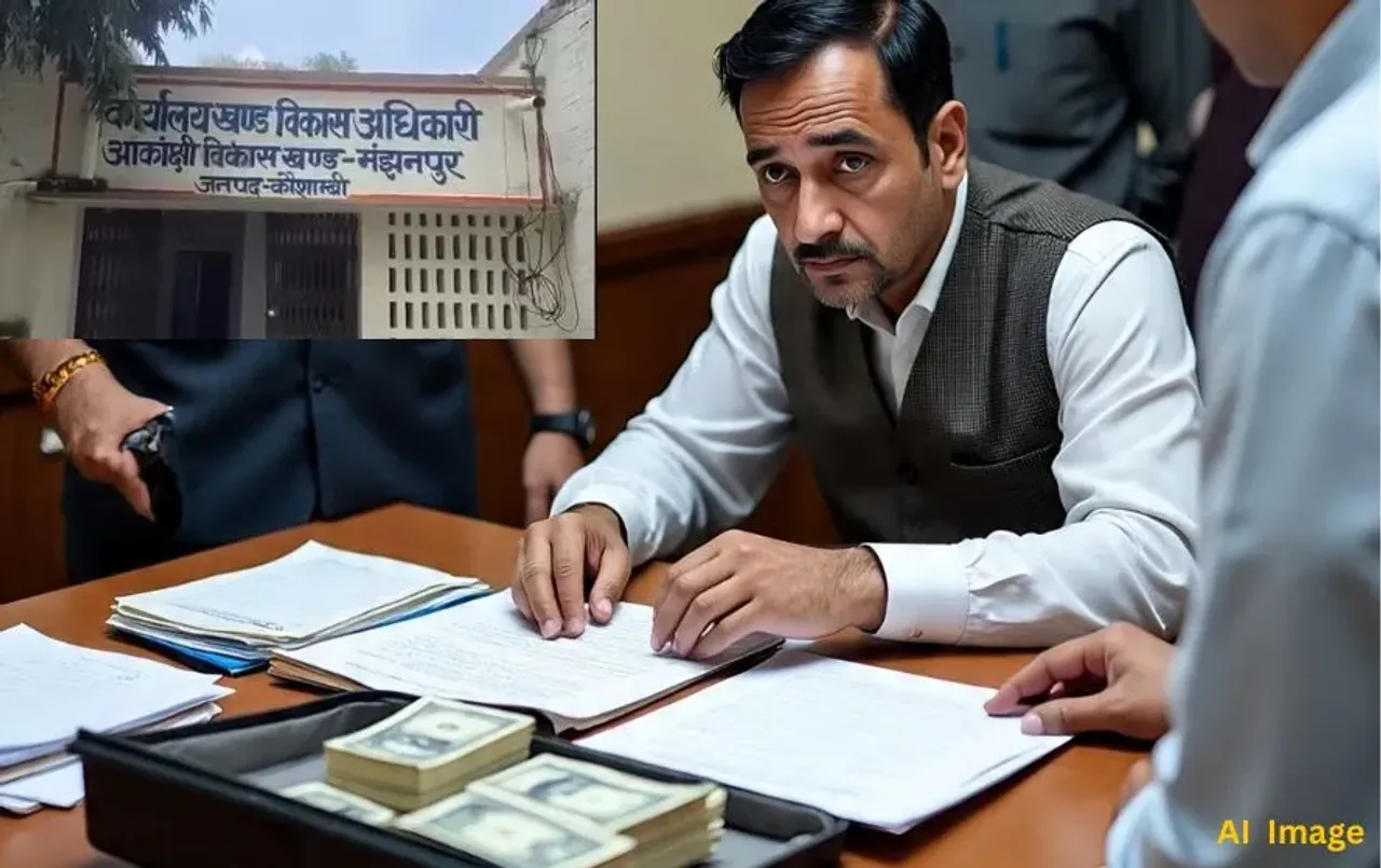 UP kaushambi-bribery-news-safai-karmi-bribe-arrested 5 thousand ki ghooskhori hindi news zxc