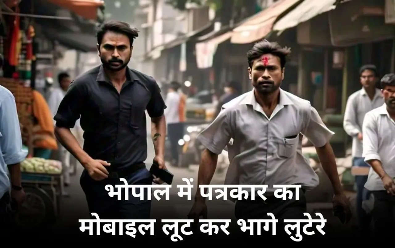 भोपाल में पत्रकारों का मोबाइल लूट कर भागे लुटेरे: थाना हबीबगंज क्षेत्र की घटना, गाड़ी का पीछा कर लुटेरे को दबोचा