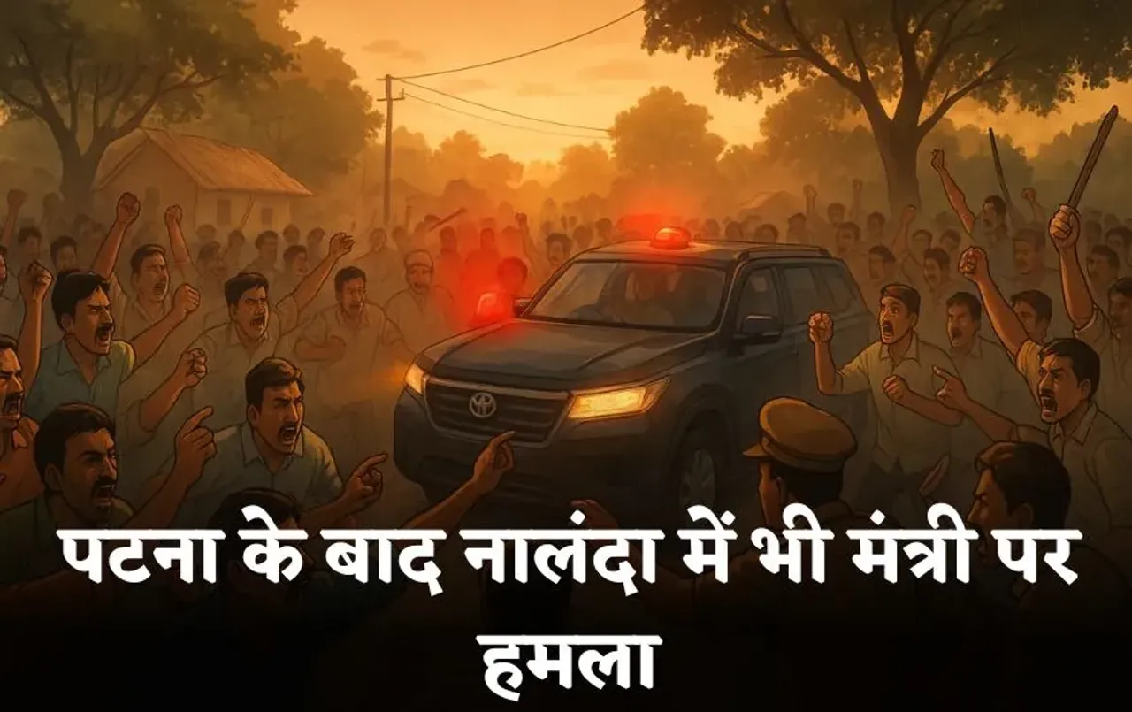 Shravan Kumar Attack: पटना के बाद नालंदा में भी मंत्री पर हमला, नीतीश सरकार के श्रवण कुमार के काफिले को भीड़ ने दौड़ाया