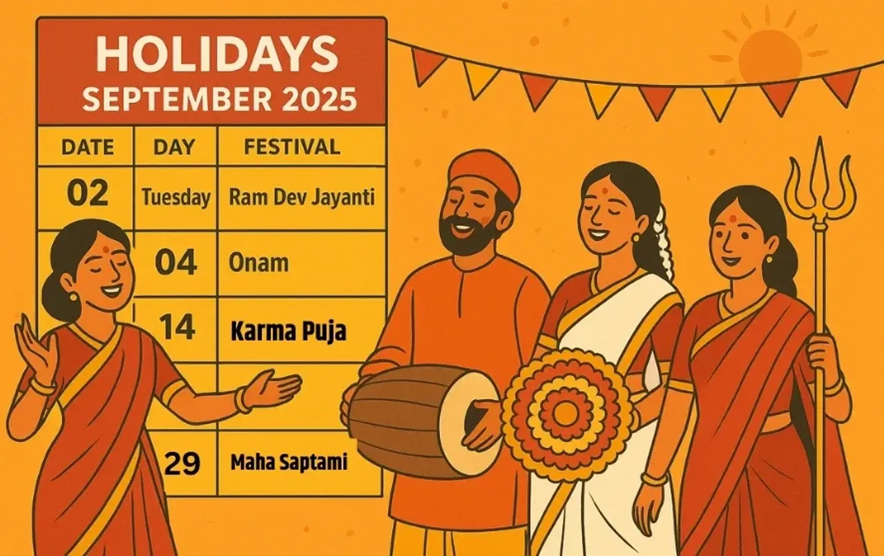 september bank holidays list 2025 Navratri durga puja onam pitru paksha hindi news