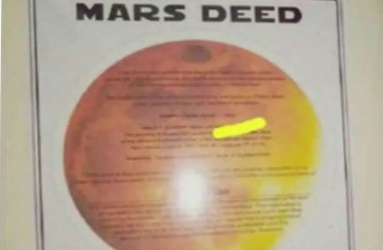 3,000 रुपये में बंगाल के एक शख्स ने मंगल ग्रह पर खरीदी जमीन