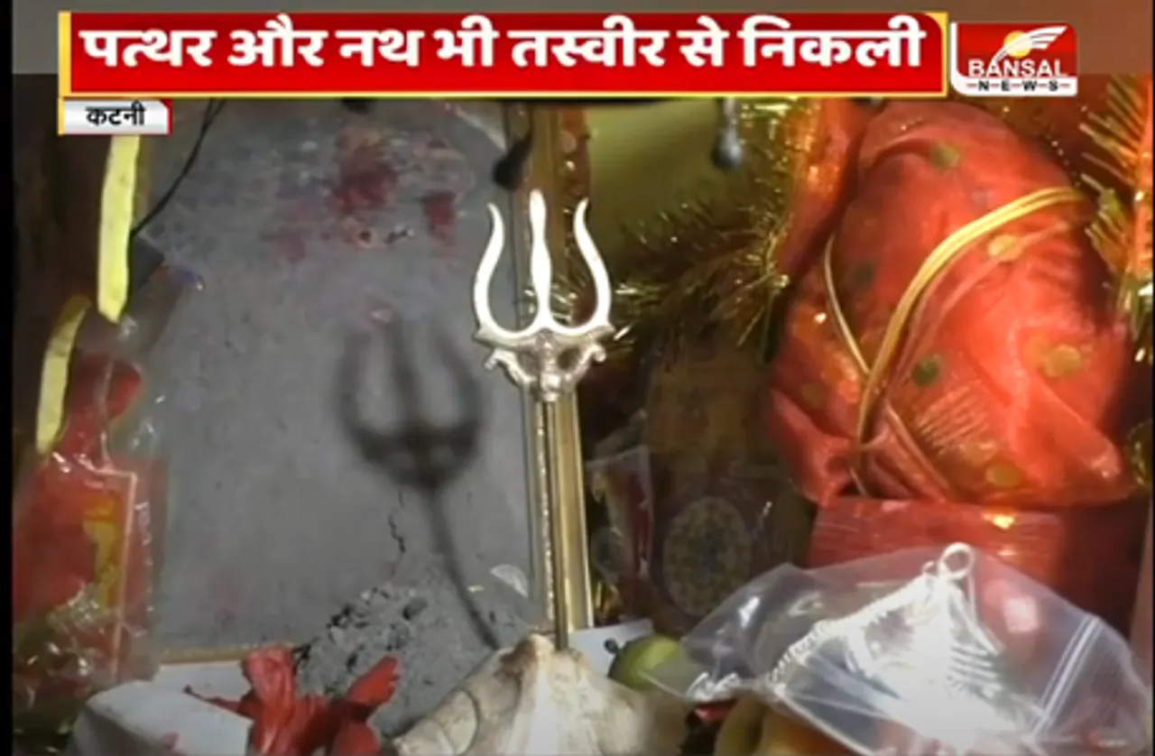 नवदुर्गा में मां का चमत्कार! यहां माता रानी की तस्वीर से निकल रही भभूति, देखें Video