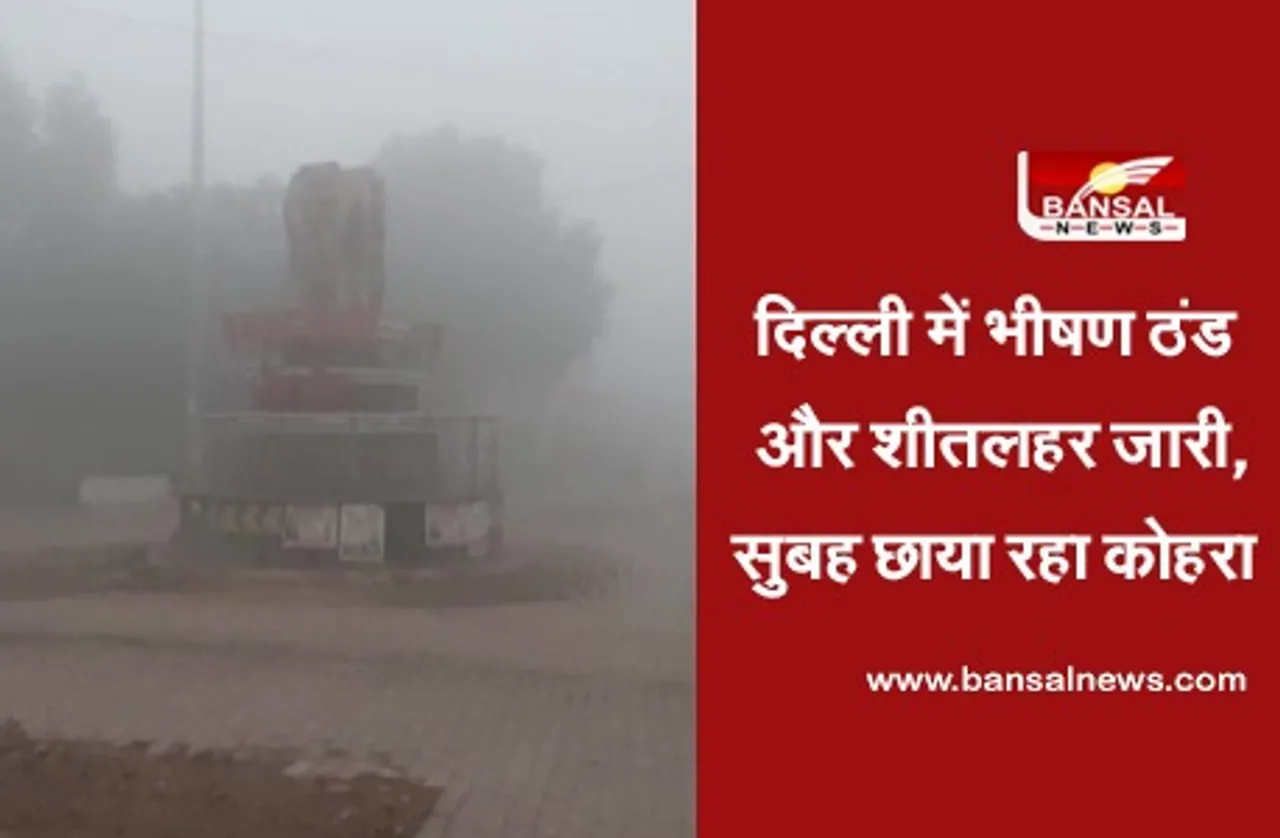 Delhi Weather News: दिल्ली में भीषण ठंड और शीतलहर जारी, सुबह छाया रहा कोहरा