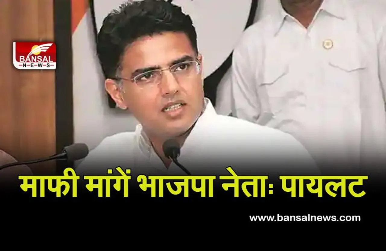 अमर्यादित भाषा का राजनीति में कोई स्थान नहीं, माफी मांगें भाजपा नेता: पायलट