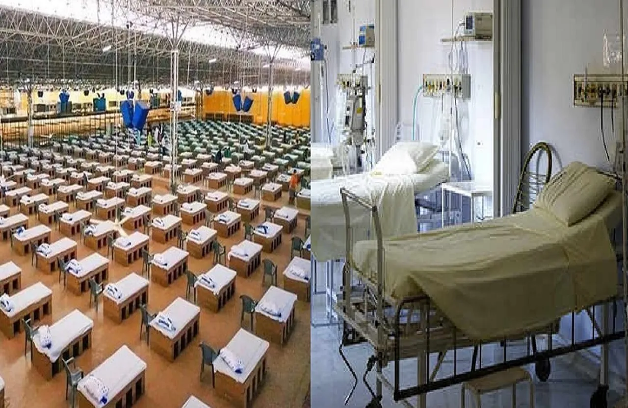 इंदौर में खुले मैदान को बनाया गया अस्थायी कोविड सेंटर, पहले चरण में 500 बिस्तर
