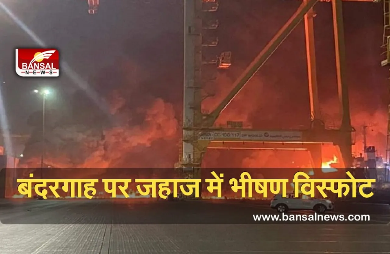 Ali Port Explosion:सबसे बड़े बंदरगाह पर जहाज में भीषण विस्फोट, धमाके से हिल उठा शहर, देखें वीडियो