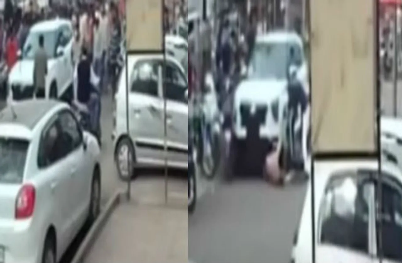 तेज रफ्तार कार ने स्कूटी सवार महिलाओं को रैंदा, CCTV में कैद हुई घटना