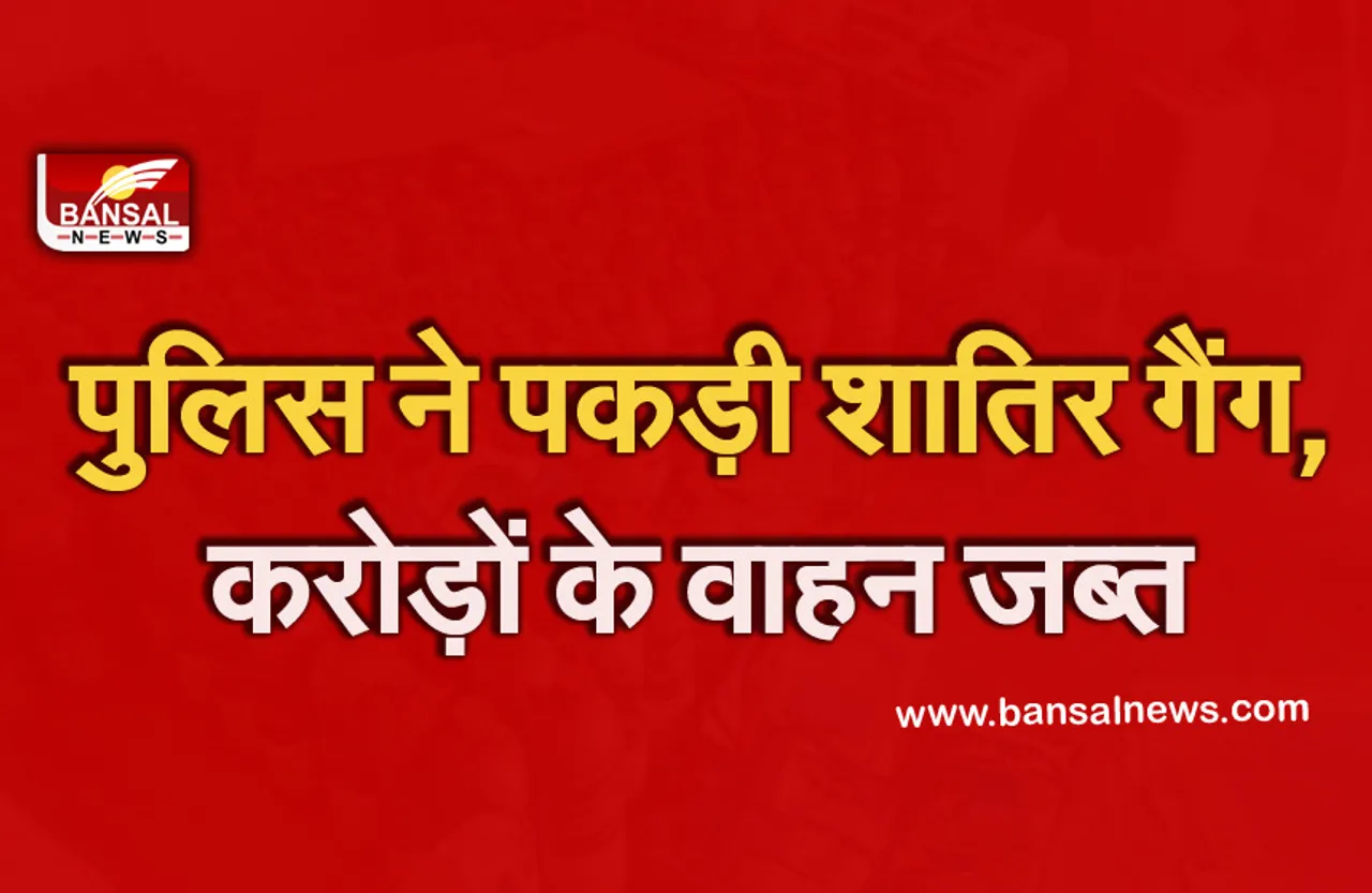 Breaking News: पुलिस ने शातिर गैंग का किया पर्दाफाश, 5 करोड़ कीमत के वाहन किए बरामद