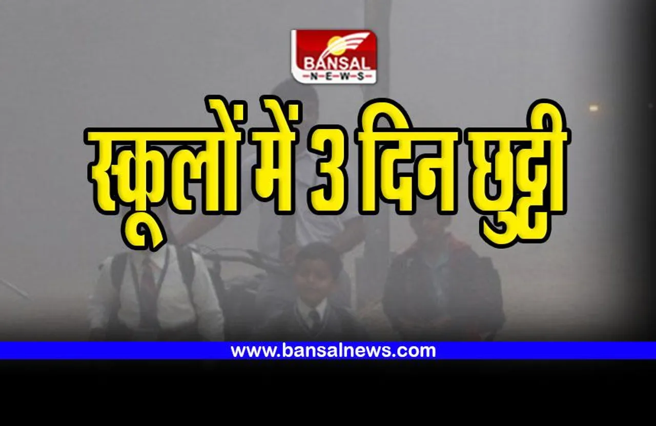 School Closed Due To Cold Wave : स्कूलों में तीन दिन की छुट्टी घोषित, शीलहर के चलते लिया फैसला