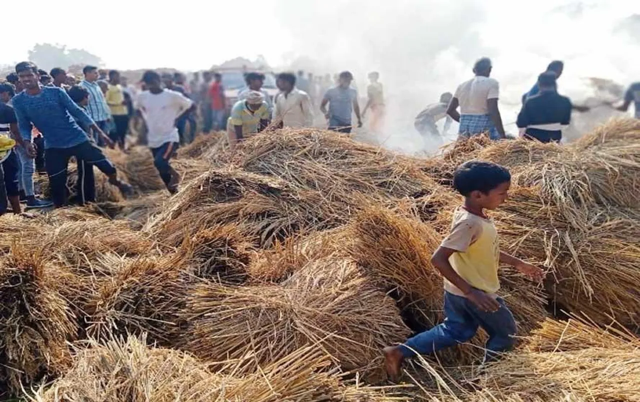 Chhattisgarh News: धान की फसल में लगी आग, किसान ने कहा- टूट गई उम्मीदें, प्रशासन से मांगा सहयोग