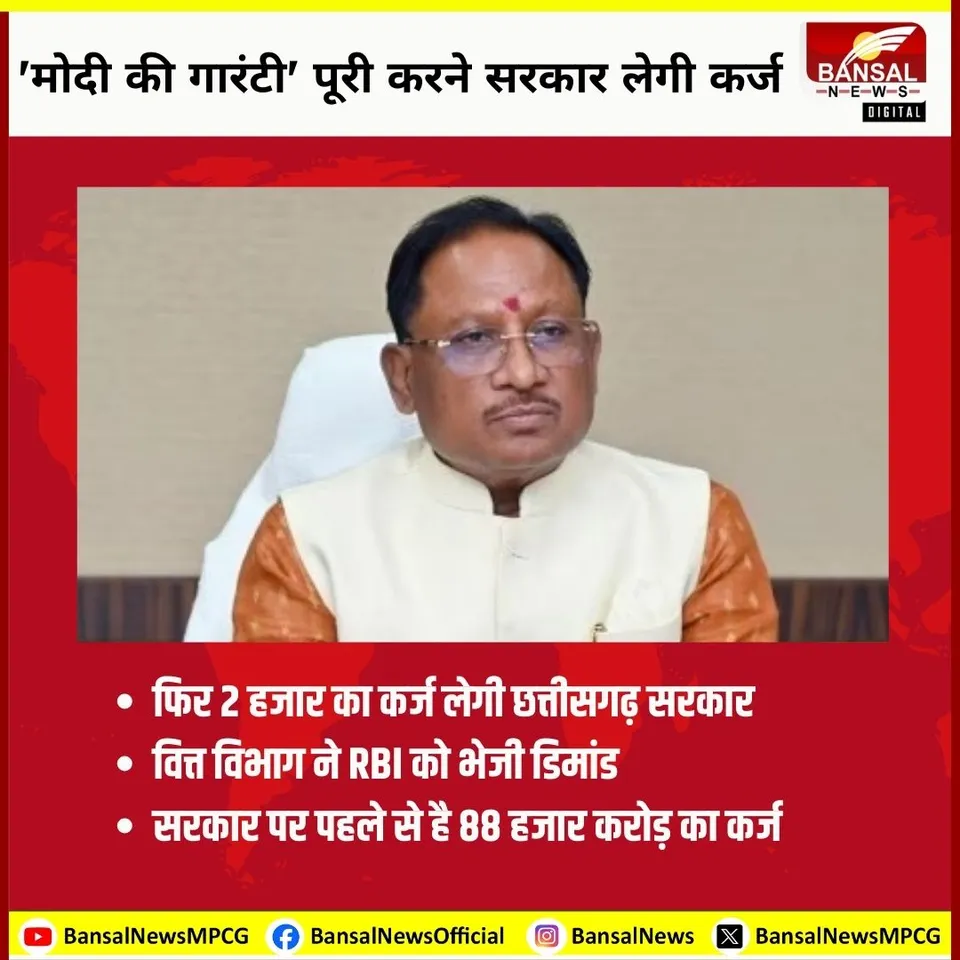 Chhattisgarh news: मोदी की गारंटी पूरी करने इतने हजार करोड़ कर्ज लेगी विष्णुदेव साय सरकार
