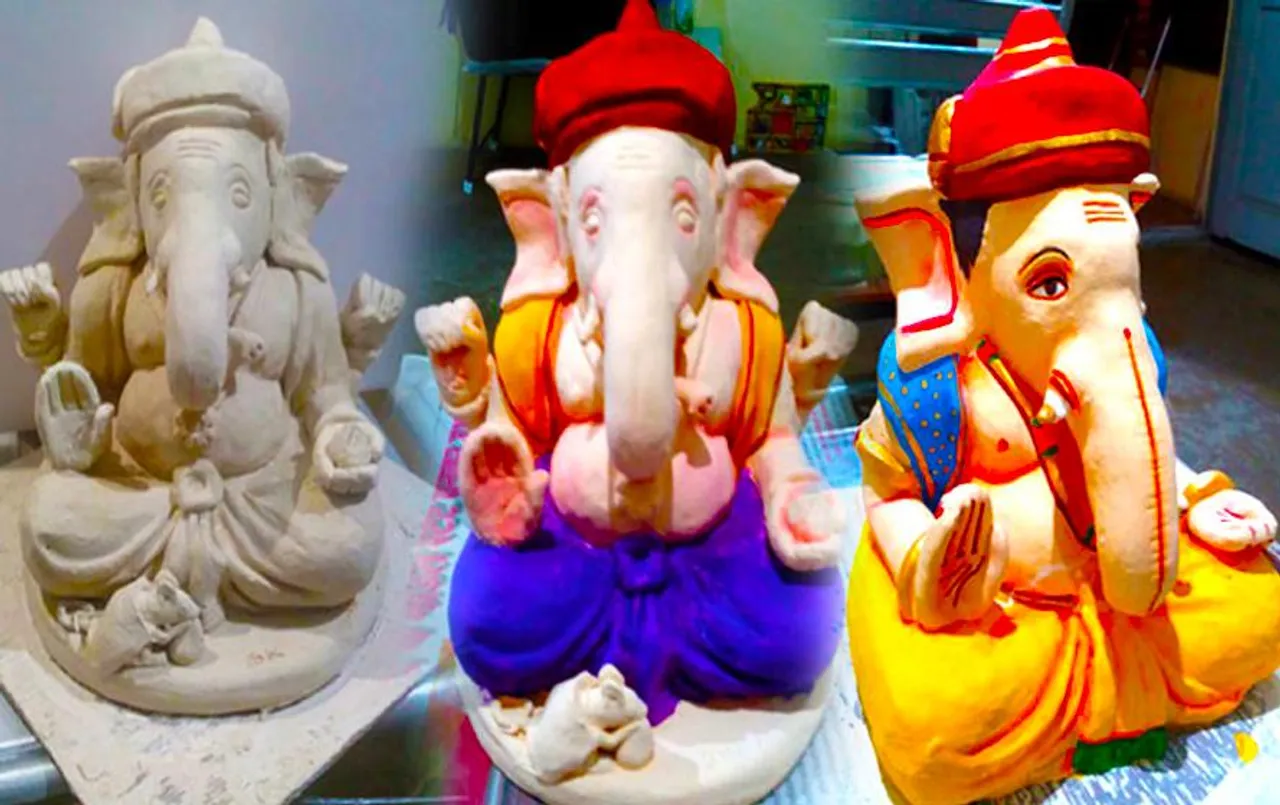 Ganesh Mahotsav 2023: बिना केमिकल खास वस्तुओं से बनी गणेशजी की मूर्ति, मटेरियल जानकर उड़ जाएंगे होश