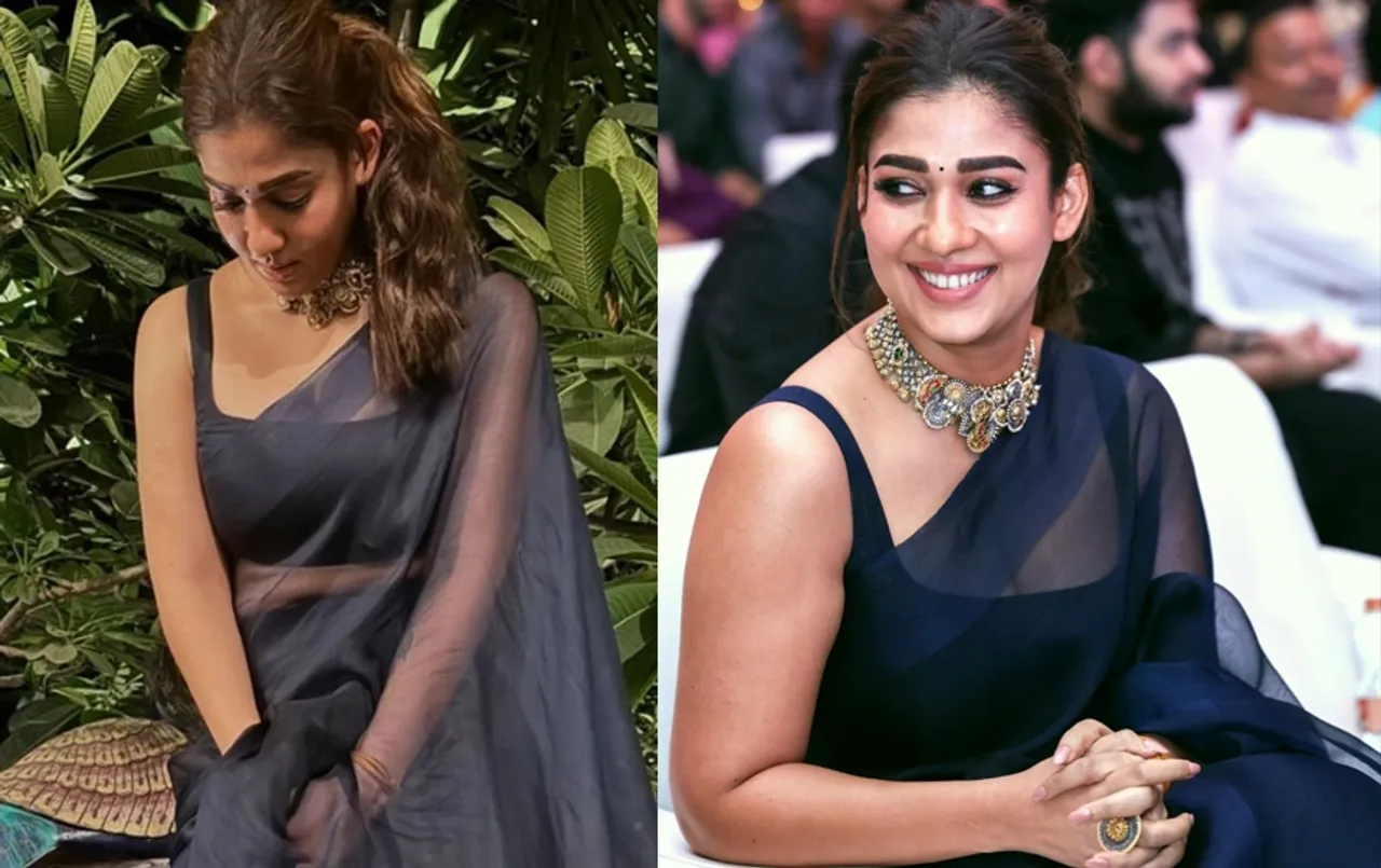 Nayantara Latest Saree Look: नेसिप्पाया फिल्म के लॉन्च इवेंट में नयनतारा ने ब्लू साड़ी में बिखेरा जलवा, देखें तस्वीरें
