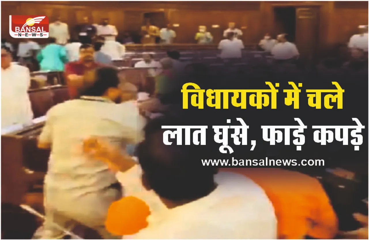 विधानसभा में बड़ा बवाल, विधायकों में चले लात घूंसे