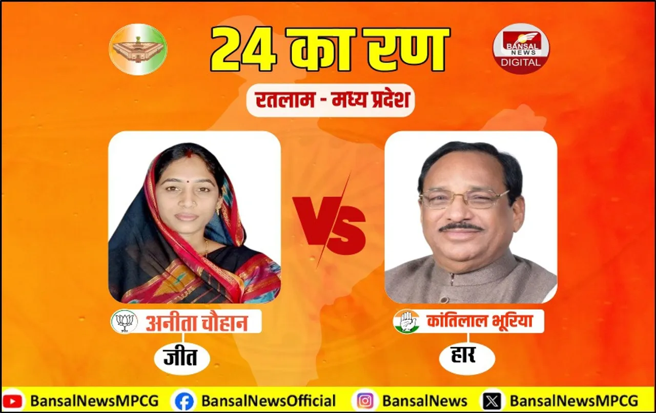 झाबुआ में जीतीं MP के वन मंत्री की पत्नी: कांग्रेसी दिग्गज कांतिलाल भूरिया को हराया, पहली बार सांसद बनीं अनीता चौहान