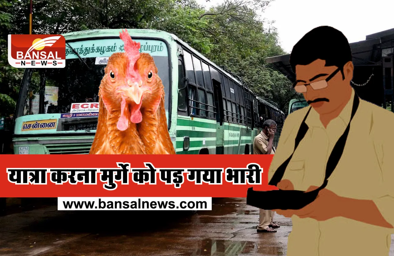 मुर्गे को यात्रा करना पड़ा भारी, कट गया टिकट