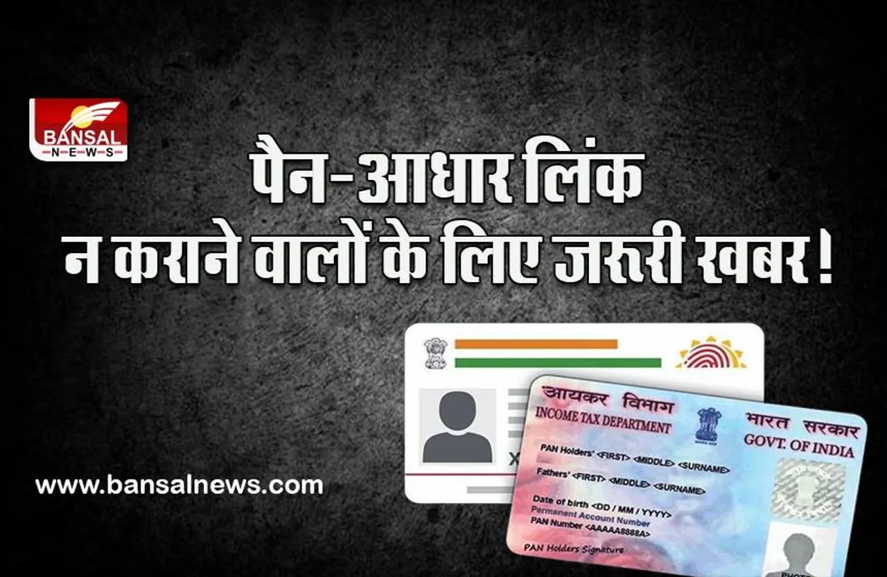 PAN Aadhaar Link : आधार कार्ड से लिंक नहीं कराया पैन कार्ड, अब हो रहे परेशान, आप भी करा लें यह काम