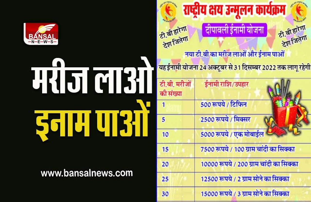 Diwali Hospital Offer:'नया टीबी का मरीज लाओ और इनाम पाओं', टीबी का मरीज लाने पर ये अस्पताल दे रहा इनाम, देखें
