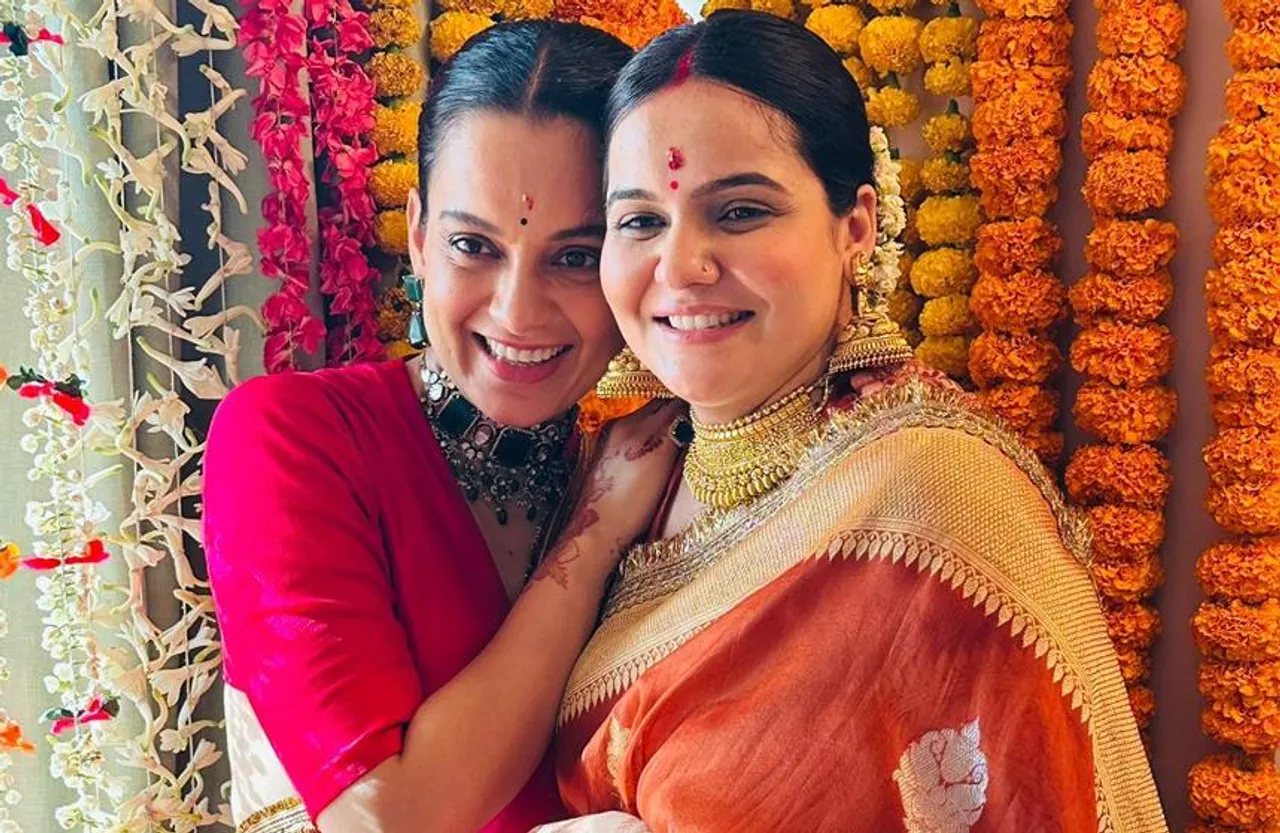 Kangana Ranaut Bua: जल्द ही बुआ बनने वाली है अदाकारा कंगना रनौत, सोशल मीडिया छाई भाभी ऋतु की गोदभराई की तस्वीरें