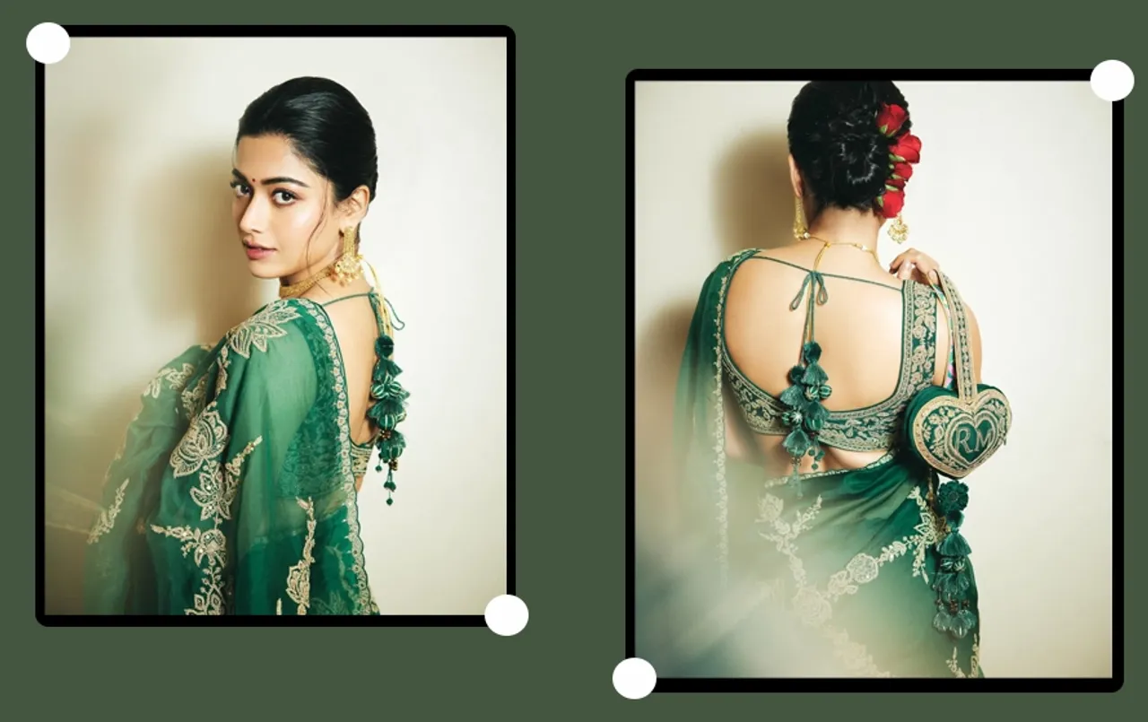 Rashmika Mandanna Saree Look: इस हरियाली तीज पर रश्मिका मंदाना की ग्रीन ओर्गंज़ा साड़ी से लें इंस्पिरेशन, देखें तस्वीरें