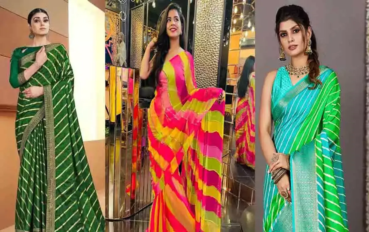 Sawan Lahariya Sari Design: सावन को खास बनाएंगीं ये लहरिया साड़ियां, आप भी कर सकती हैं ट्राई, देगीं खास लुक
