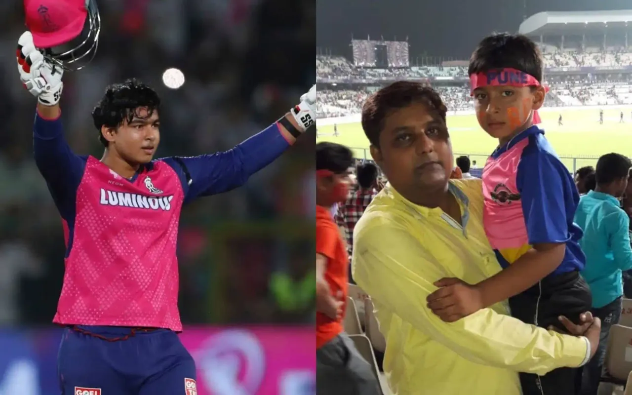 Vaibhav Suryavanshi’s father, Sanjiv, reacts to his record IPL ton