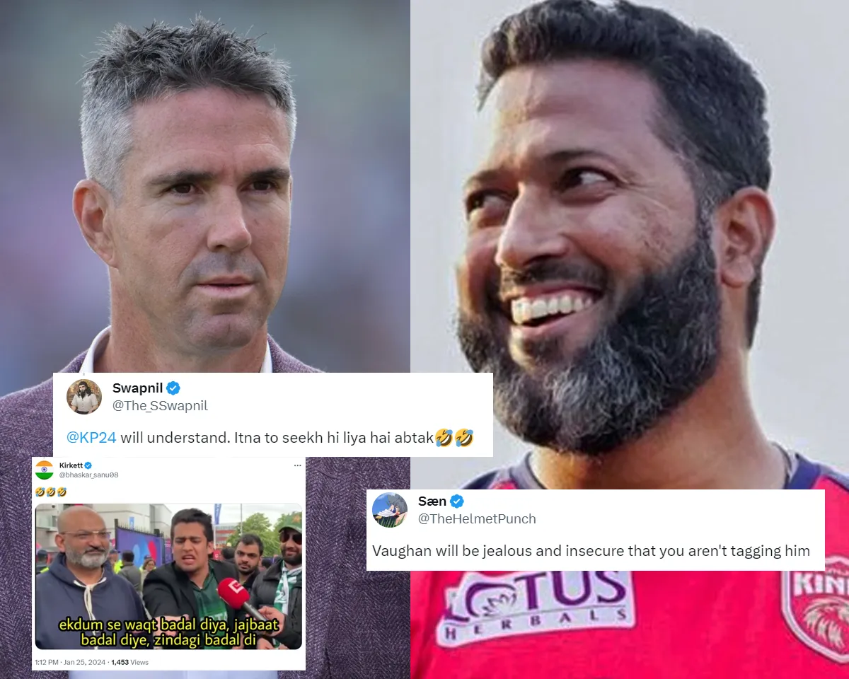 Wasim Jaffer and Kevin Pietersen (File Photo: X)