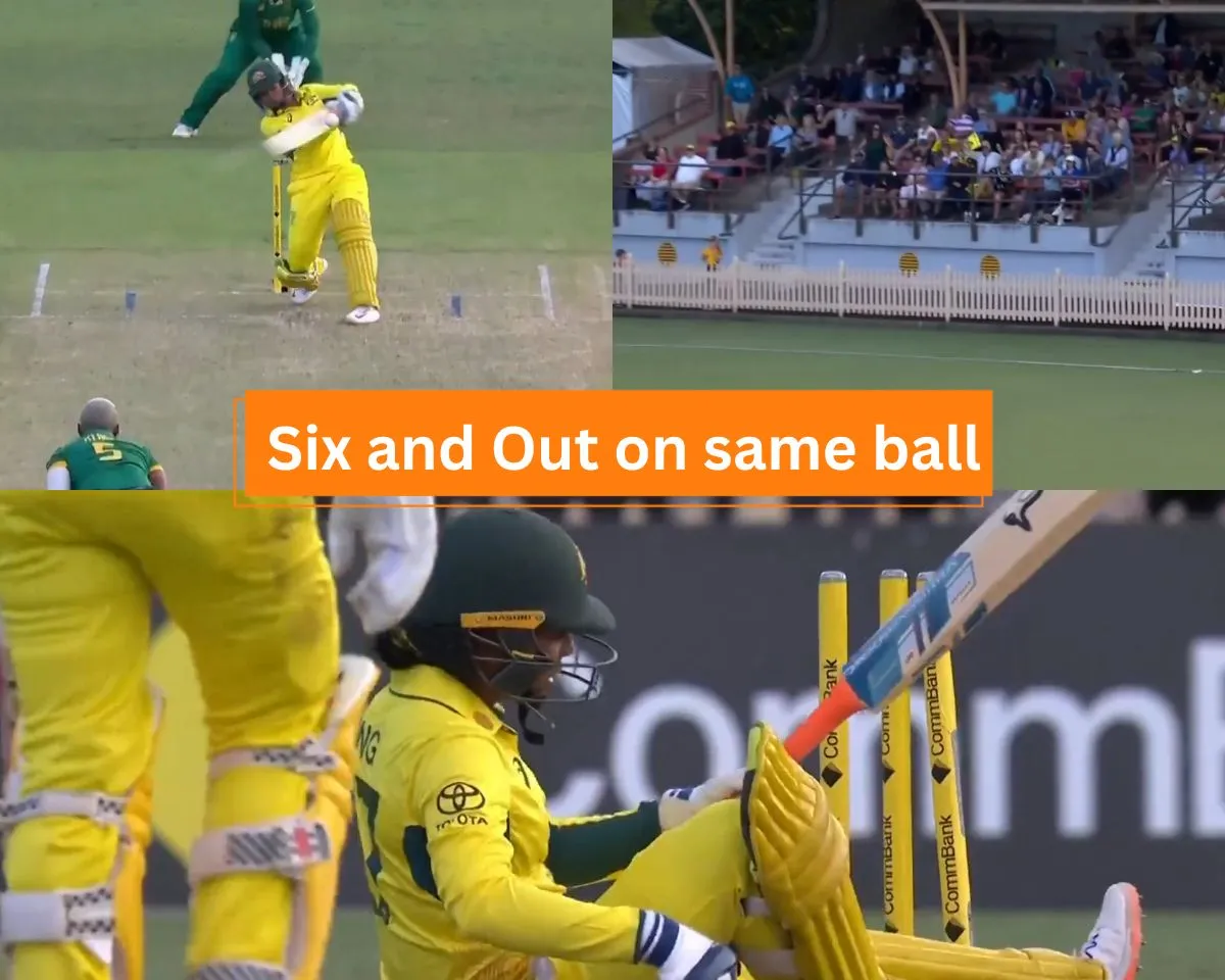 Alana King's Six and Out on same ball